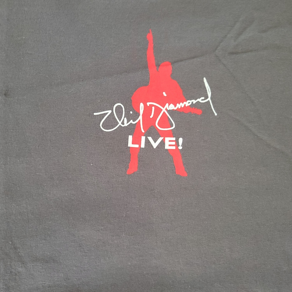 Vintage New Old Stock Neil Diamond Black Tee Shirt